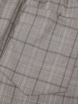 Men's Plaid Wide-leg Pants in Gray, alternate angle