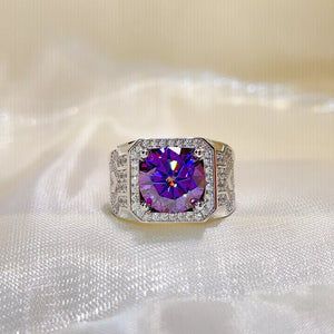 0.3 Carat 925 Sterling Silver Geometric Ring, model styling view