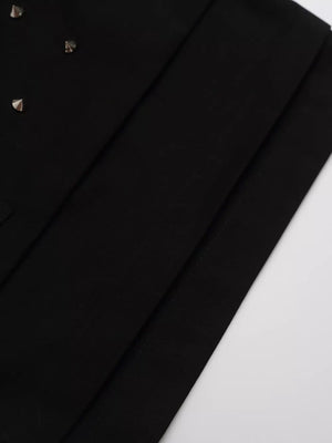 Men's Studded Cargo Capris in Chocolate, fabric detail