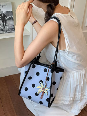 Polka Dot Shoulder Bag in Black, product detail