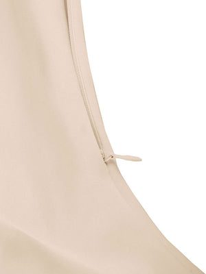 Apricot bowknot one-shoulder mini dress with zipper detail