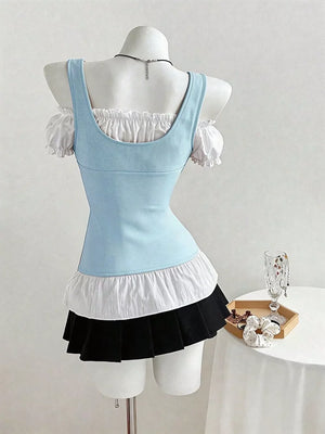 Cold Shoulder Ruched Top, product detail