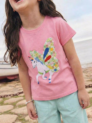 Children's Unicorn Short Sleeve T-shirt, front view