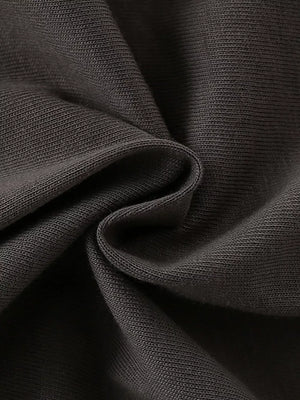 Toddler t-shirt in dark gray cotton with a ribbed texture.