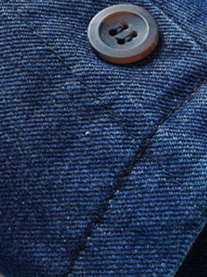 Men's Plus Size Button Up Denim Blazer, alternate angle