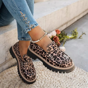 Round Toe Platform Loafers, side view