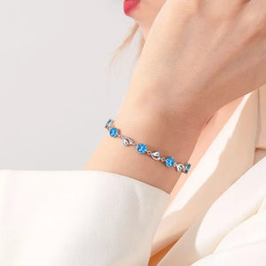 0.3 Carat Moissanite 925 Sterling Silver Bracelet in Silver, side view