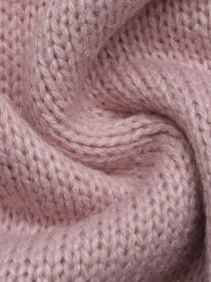 V-neck Openwork Long Sleeve Sweater, editorial view