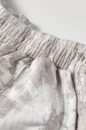 Multicolour Abstract Print Long Sleeve Pant Set in Light Gray, view 14