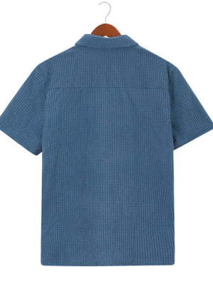 Men's Plus Size Short Sleeve Polo Shirt, model styling view