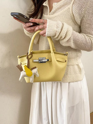 Top Handle Mini Crossbody Bag in Yellow, alternate angle