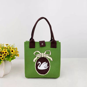 Cartoon Portable Medium Tote Bag, fabric detail