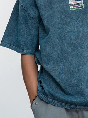 Men's Vintage Washed Cassette Tape T-shirt, side view