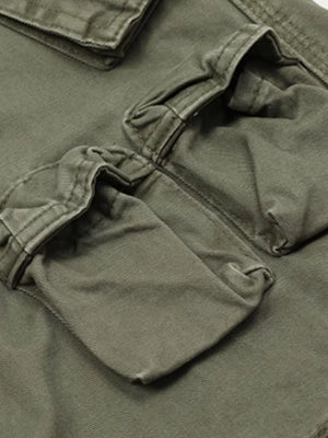 Men's Loose Fit Cargo Pants With Multiple Pockets, close-up detail