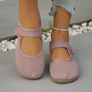Round Toe Slip-ons in White, product detail