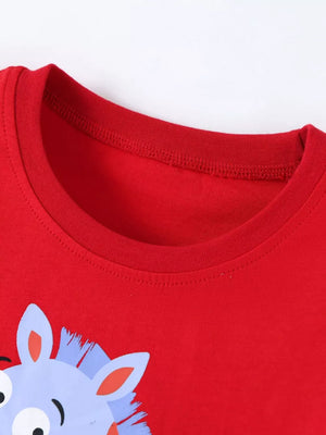 Children's Zebra Round Neck T-shirt, close-up detail