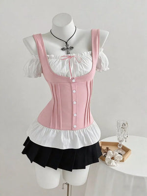 Cold Shoulder Ruched Top, alternate angle
