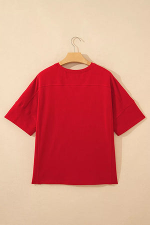 Patriotic Usa Embroidered Short Sleeve T-shirt, model styling view