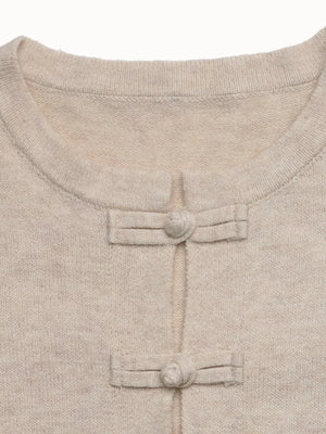 Button-down Long-sleeve Top in Apricot, product detail