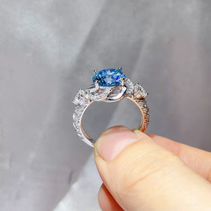 0.3 Carat Moissanite Sterling Silver Fitted Ring, model styling view