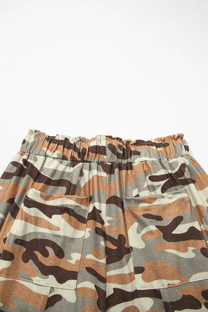Camouflage Printed Drawstring Jogger Pants, alternate angle