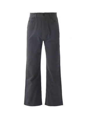 Men's dark gray sweatpants with a relaxed fit and straight leg