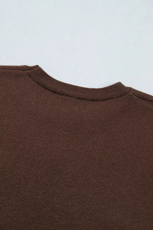 pullover sweater in cream with ribbed and waist-length
