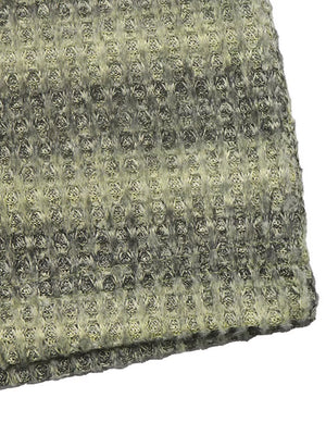 Striped Knit Wide-leg Pants in Army Green, fit detail