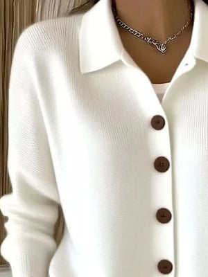 Button-up Long Sleeve Cardigan, side view