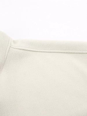 Elegant Stand Collar Open Front Outerwear in White, view 15
