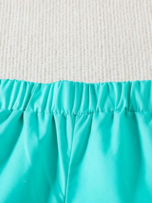 Baby shorts in tangerine with elastic waistband
