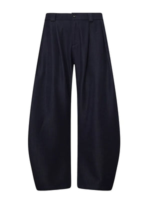 Men S Wide Leg Casual Pants in White, model styling view