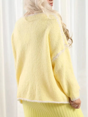 Tie Front Drop Shoulder Cardigan in White, view 16
