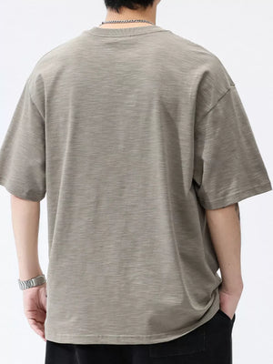 Men's relaxed fit cotton t-shirt in Sage, with a crew neck and short sleeves.