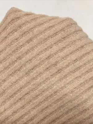Khaki ribbed knit Cozy Button-front Drawstring Sweatshirt detail