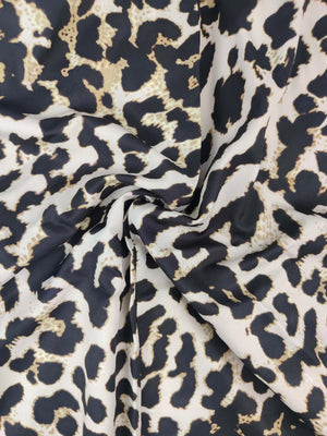 Maxi swim dress in leopard print with a sweetheart neckline.
