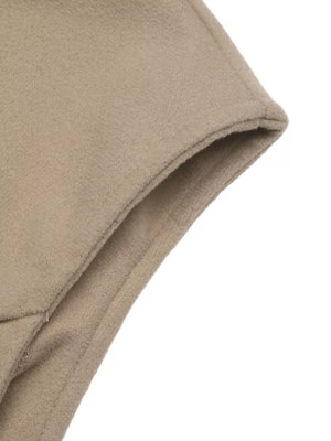 Elegant Button-down Vest Coat in Khaki, view 13