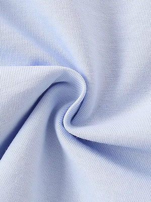 Children's light-blue cotton t-shirt fabric detail