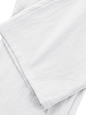 White relaxed fit sweatpants with textured fabric detail