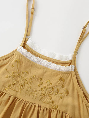 Children's Lace Detail Embroidered Dress, close-up detail