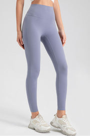 Sculpting seam high-waist leggings in Light Blue, perfect for activewear.