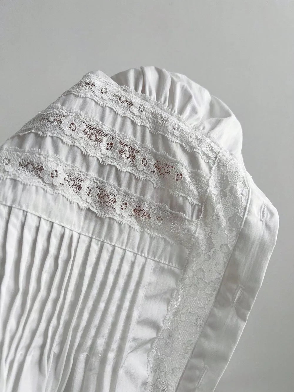 Lace Button Up Short Sleeve Shirt, model styling view