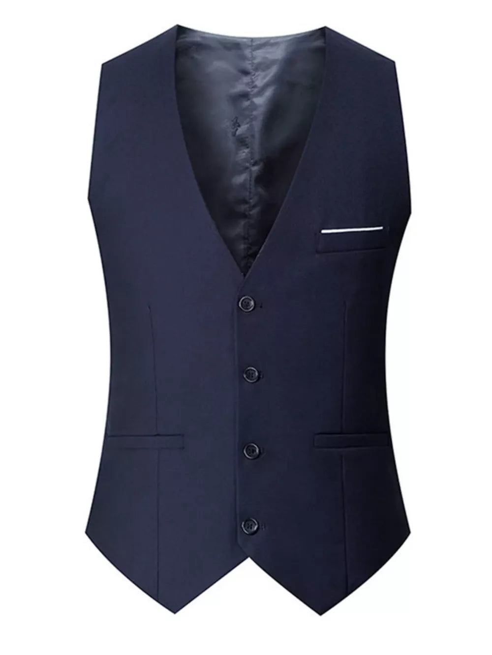 Men's Plus Size Classic Fit Button Up Vest, fit detail