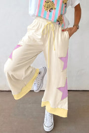 Star Patch Wide Leg Pants, front view