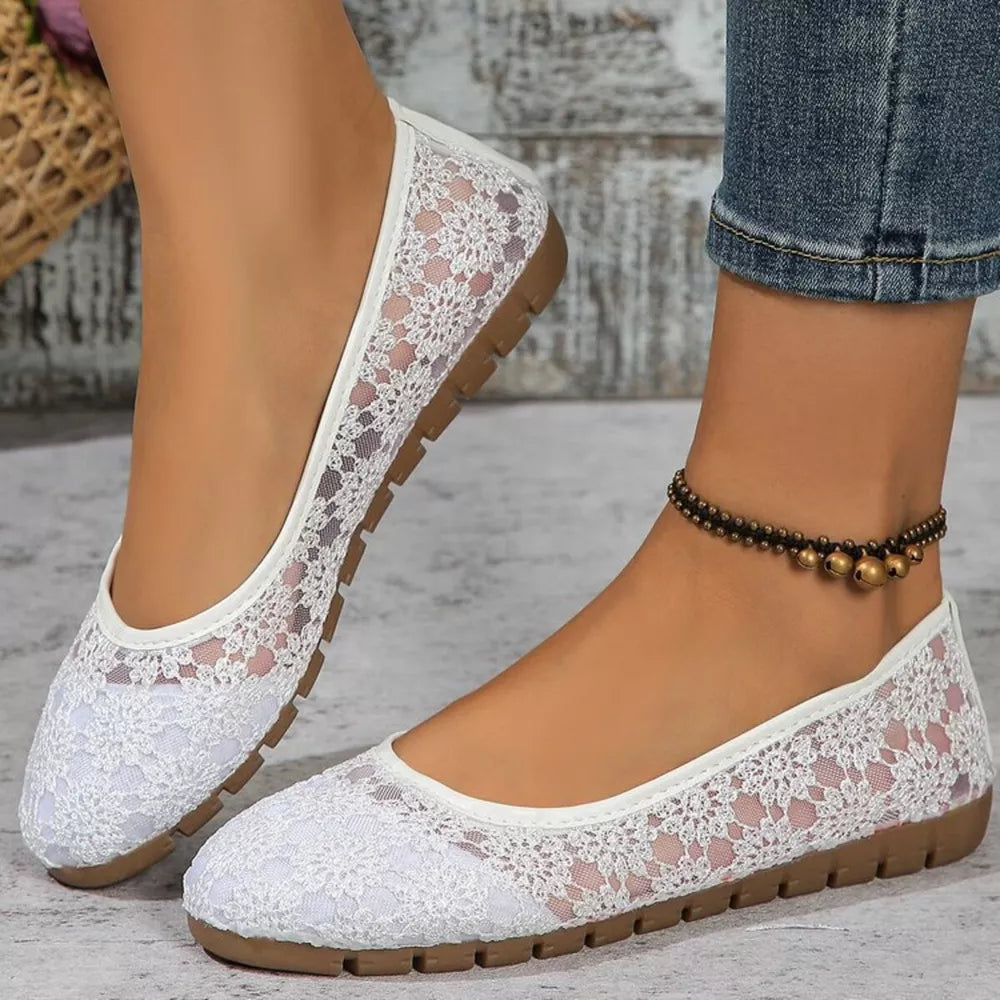 Round Toe Slip-ons, close-up detail