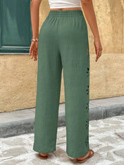 Relaxed Fit Drawstring Wide-leg Pants