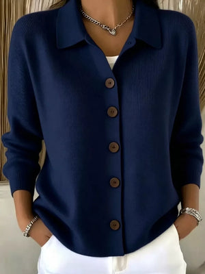 Button-up Long Sleeve Cardigan, fabric detail