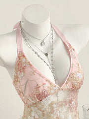 Sequin Halter Neck Cami, fit detail