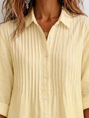 Men's Plus Size Long Sleeve Button-up Shirt, fabric detail