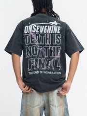 Men's Vintage Washed Graphic T-shirt, close-up detail